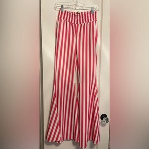 Pink/ White stripe dress bells